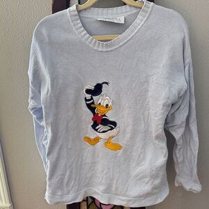 Vintage Georgya Studio Disney Donald Duck light blue sweater